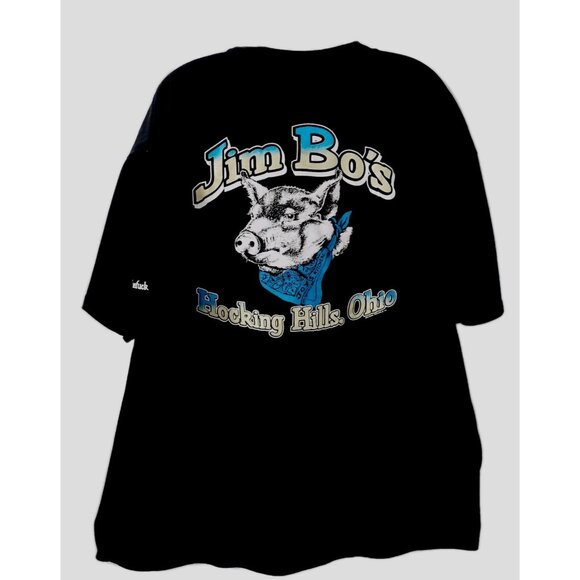 Fruit of the Loom Other - Jim Bos Tee Shirt Mens 2XL Black Hocking Hills Ohio Jimbo’s Short Sleeve
